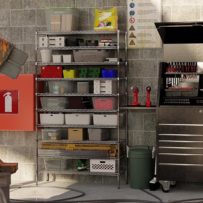 Regal Altair 18" Deep x 48" Wide x 86" Height Wire Shelving Kit | 10-Tier | NSF - Image 5