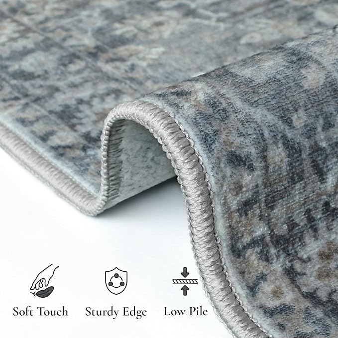 GENIMO Runner Rug 2x6 Non Slip Machine Washable Vintage Hallway Runner Rug - Image 7