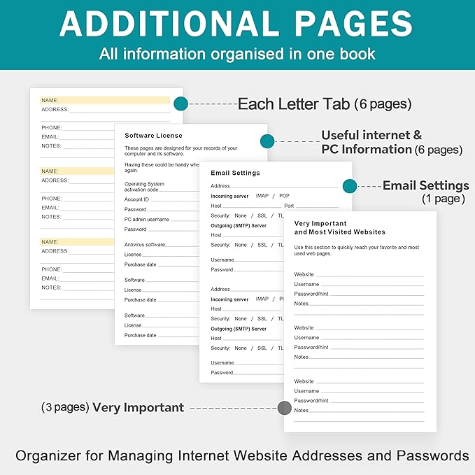 Address Book with Colorful Alphabetical Tabs - Image 7