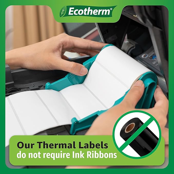 1.25" x 1" Thermal Labels | 6 Rolls | 14040 Labels | fits Zebra, Offnova - Image 4
