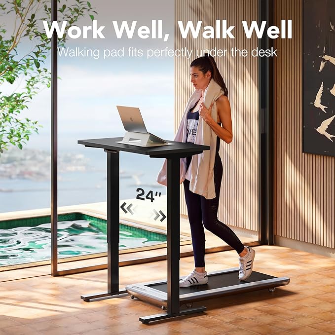 HUANUO 32" Small Electric Standing Desk Adjustable Height, 4 Memory Height - Image 9