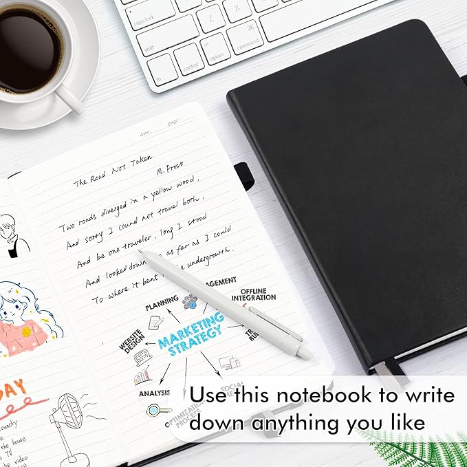 5 Pack Journal Notebook Bulk for School, Feela Hardcover Business Notebooks - Image 4
