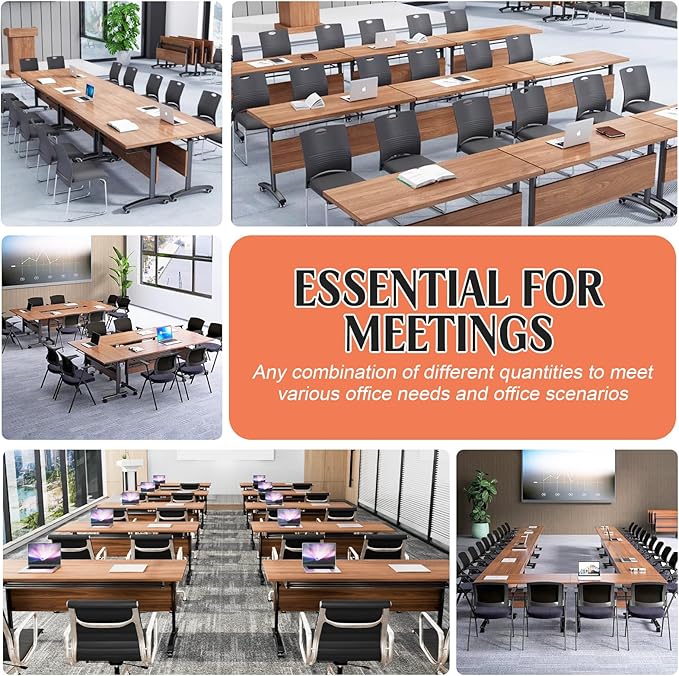 Conference Table, 55.1''Folding Conference Room Table - Image 3