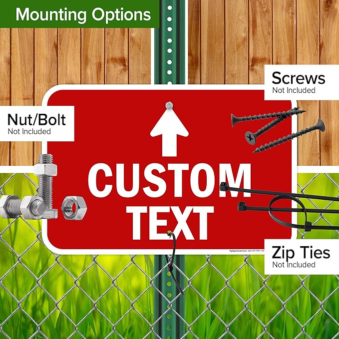 Custom Arrow, Custom Directional Sign, Up Arrow, 12x18 Inches, Rust Free .063 - Image 5
