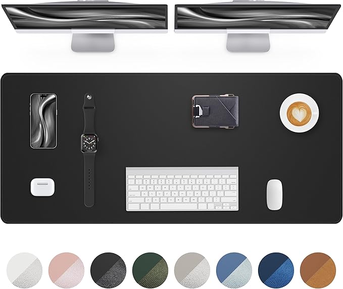 Leather Desk Protector, Large Mouse Pad, Non-Slip Blotter, Waterproof Writing by AFIING
