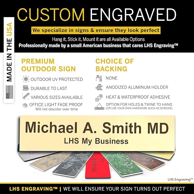 Custom Name Plate with Choice of Mounting - Image 2