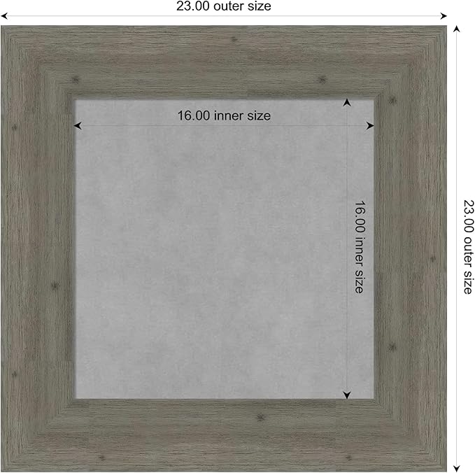 Amanti Art Grey Framed Magnetic Board 23x23 Small Vision Board - Image 3