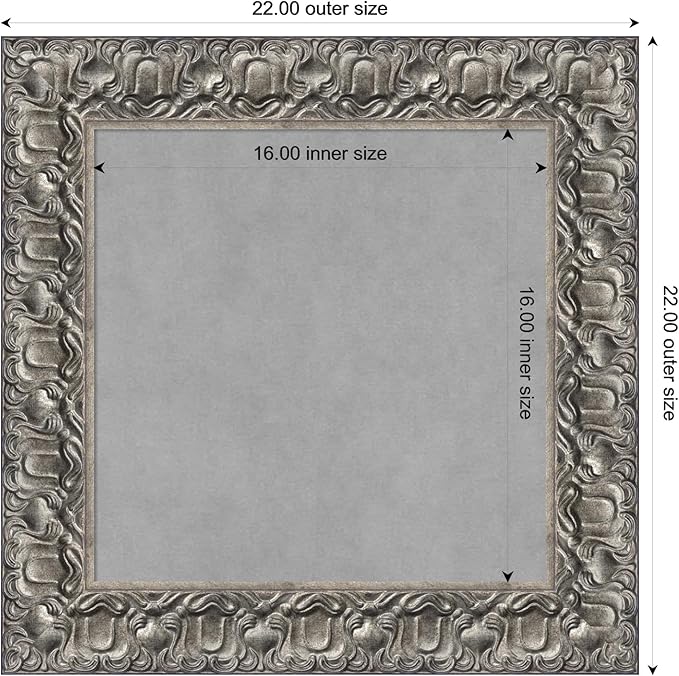 Amanti Art Silver Framed Magnetic Board 22x22 Small Vision Board - Image 3
