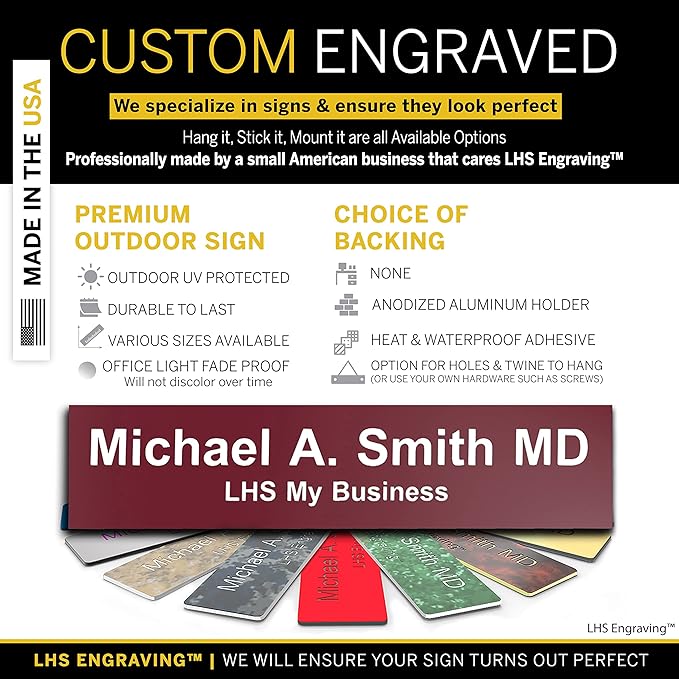 Personalized Name Plate with Choice of Mounting - Image 2