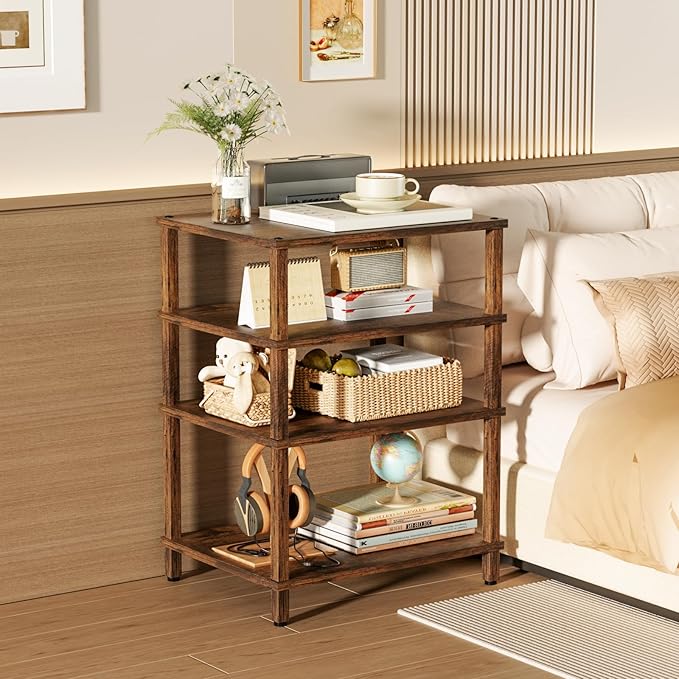 4-Tier AV Media Player Stand, Modern Stereo Cabinet, Wooden TV Stand, Game - Image 9