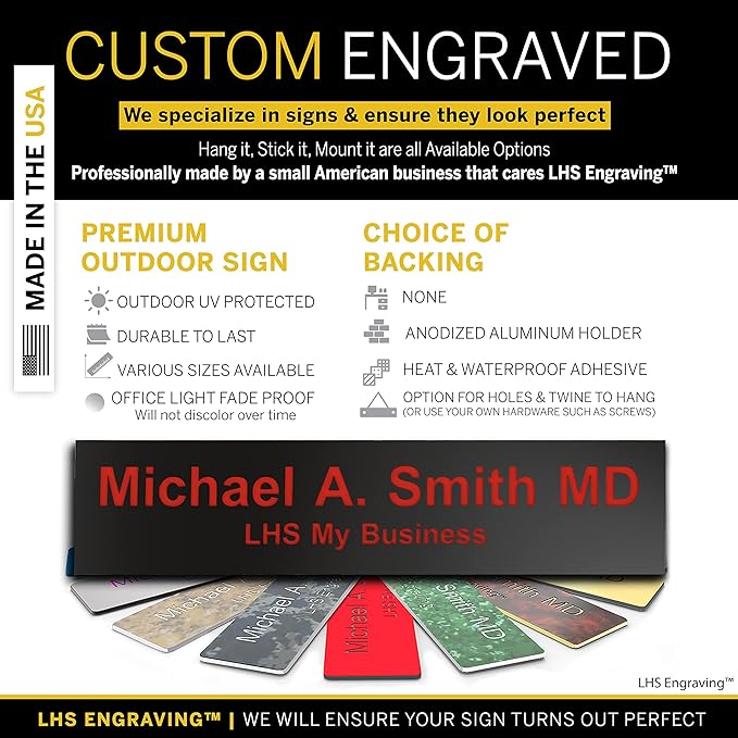 Custom Name Plate with Choice of Mounting - Image 2