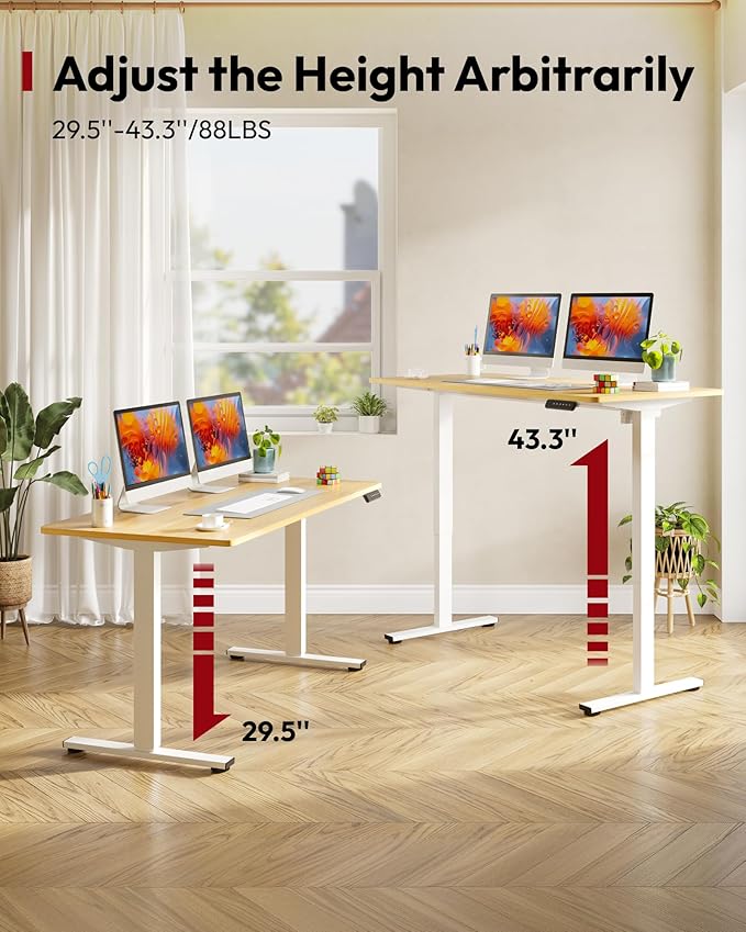 SANODESK Electric Standing Desk 48 x 24 Inches Whole-Piece Desktop Height - Image 8