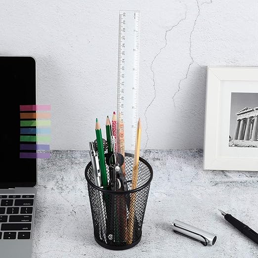 EBOOT 20 Pack Clear Plastic 12 Inch Straight Flexible Ruler - Image 2