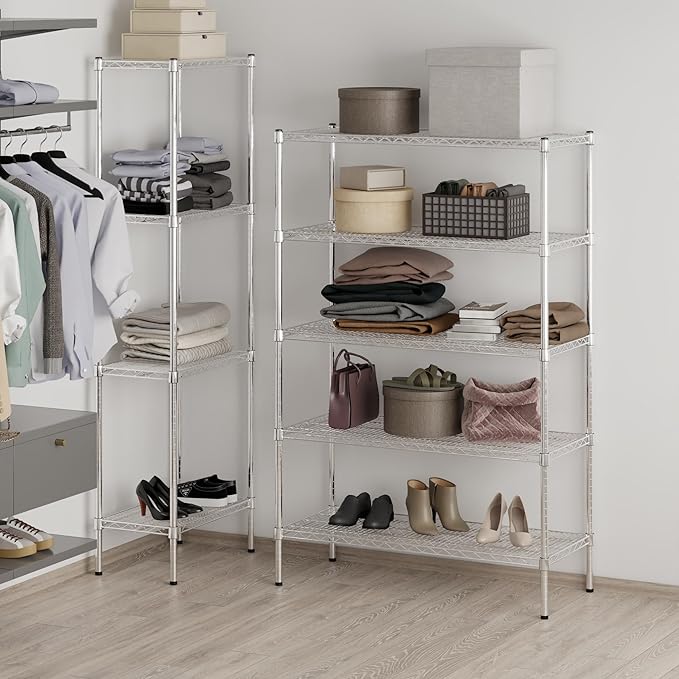 Regal Altair 18" Deep x 42" Wide x 64" Height Wire Shelving Kit | 5-Tier | NSF - Image 7