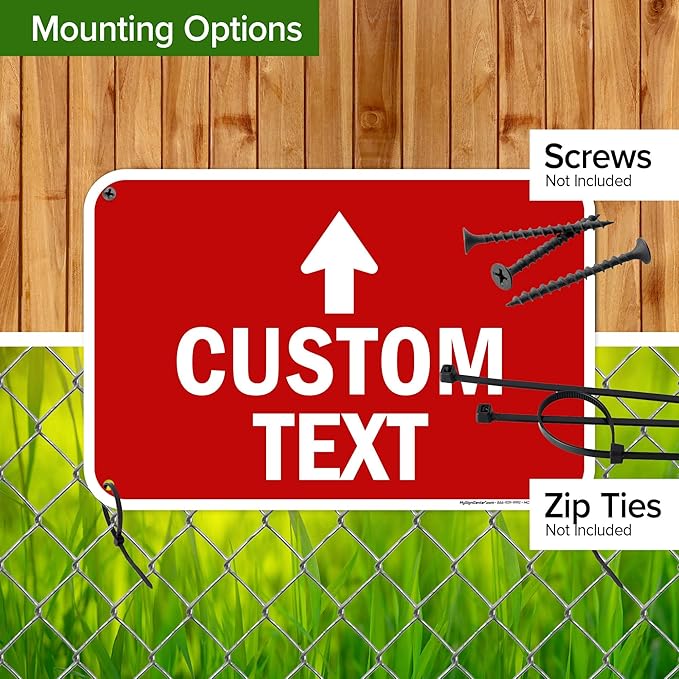 Custom Arrow, Custom Directional Sign, Up Arrow, 12x18 Inches, 55 mil thick - Image 5
