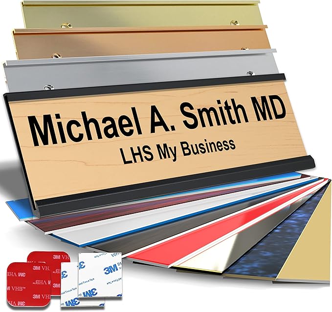 Custom Name Plate with Choice of Mounting by LHS+My+Business