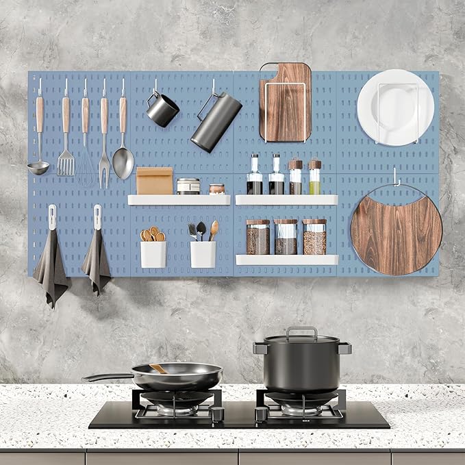 MULSAME Pegboard Combination Kit, 25.2" x 50.4" Wall Mounted Storage Set - Image 3