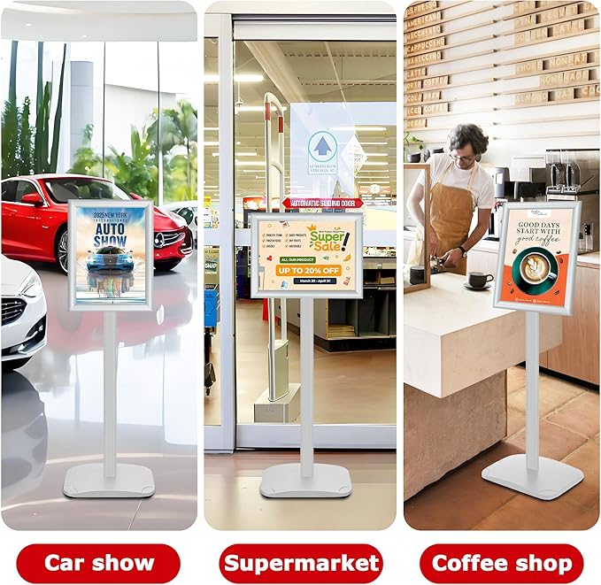 VAIIGO 3 Pack Heavy Duty Standing Sign Holder 8.5x11 Inch - Image 2