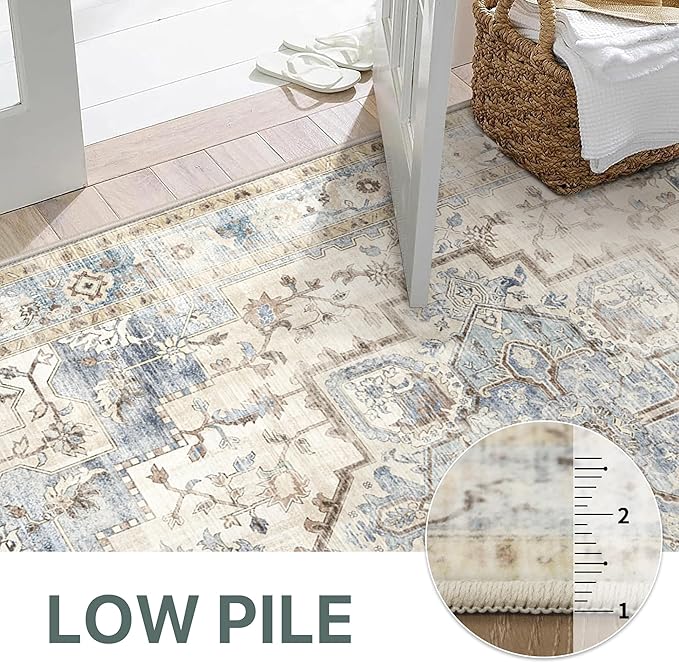 GENIMO 8x10 Area Rugs for Living Room, Machine Washable Rug, Non Slip Indoor - Image 5