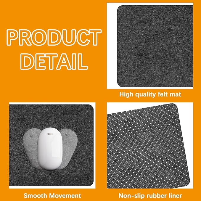 Large Felt Desk mat, Office Computer Desk - Image 4