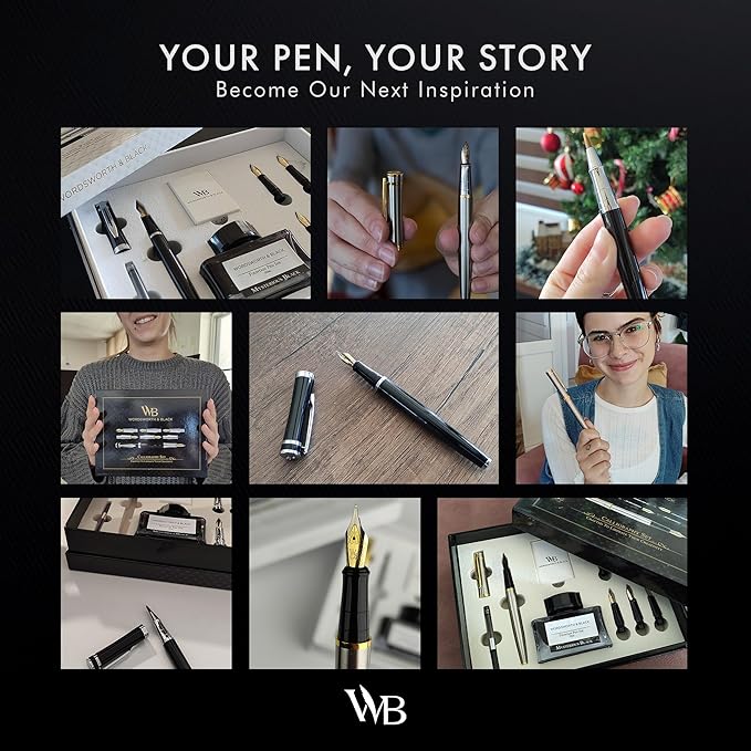 Wordsworth & Black Fountain Pen Gift Set, Includes Ink Bottle, 6 Ink Cartridges - Image 7