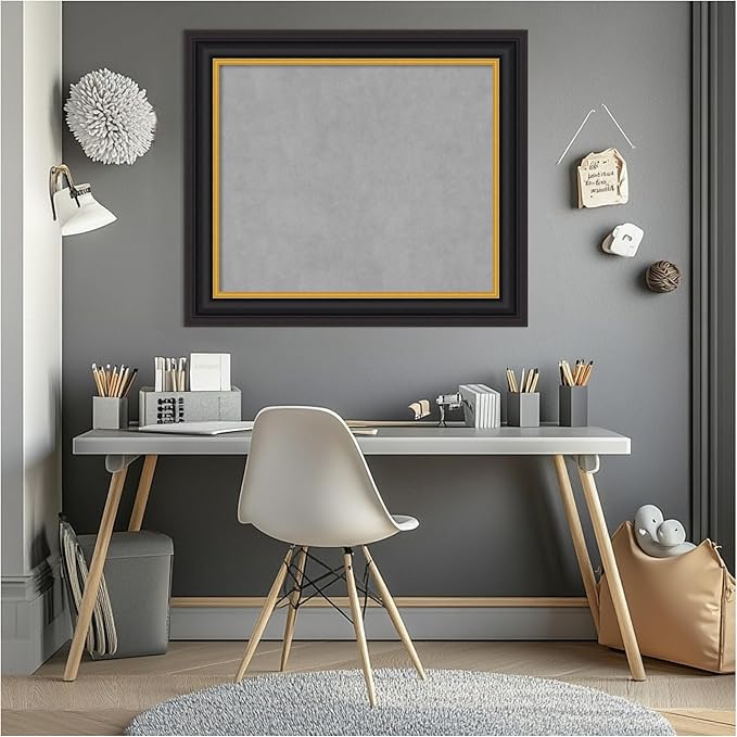 Amanti Art Black Framed Magnetic Board 26x30 Medium Vision Board - Image 7