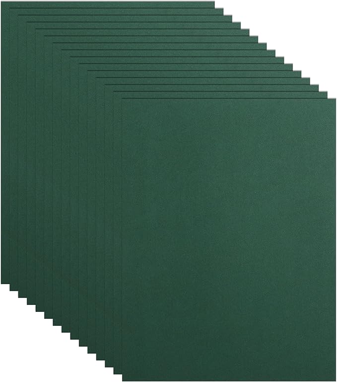 100 Sheets Dark Green Cardstock 8.5 x 11 Scrapbooking Paper, 75lb Heavyweight by Guakicae