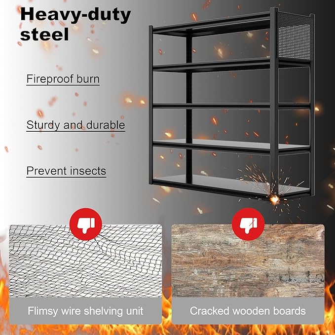 Storage Shelves with Pegboard, 72“*48" Wide 24”Heavy Duty Garage Shelving Units - Image 4