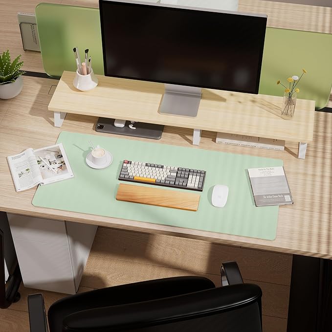 Aothia Double-Sided Desk Pad – 25.6"x13.7" Large Mouse Pad, Leather Desk Mat - Image 3