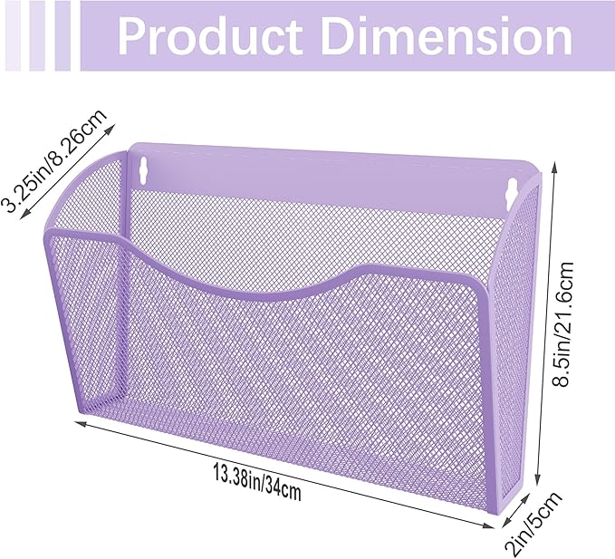 EasyPAG Single Pocket Wall File Organizer, Mesh Hanging File Folder Organizer - Image 7