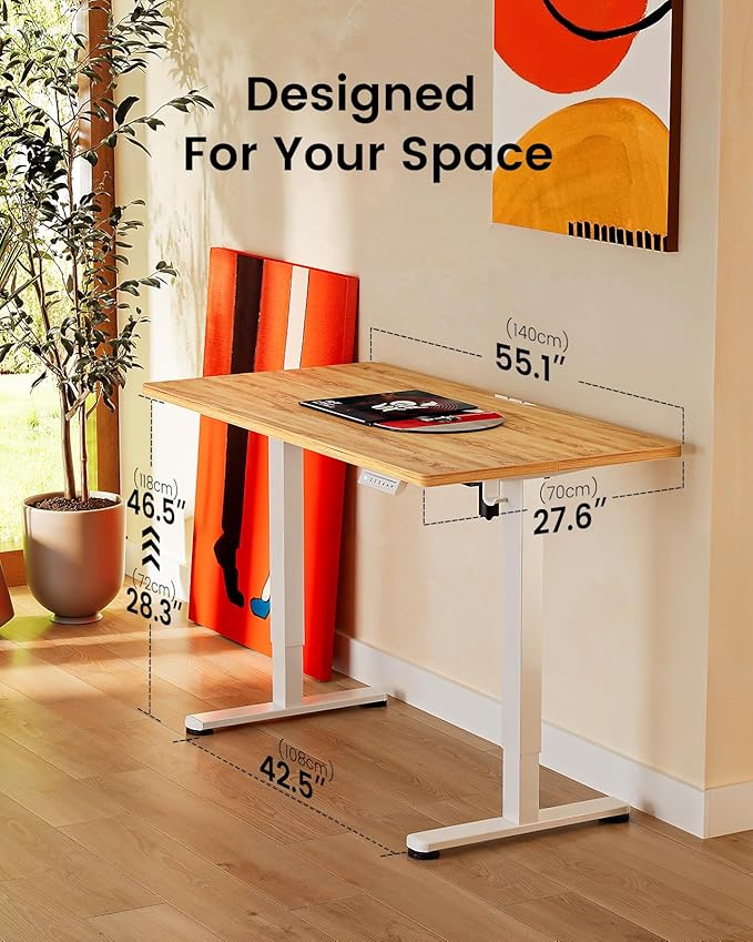 ErGear Height Adjustable Electric Standing Desk, 55 x 28 Inches Sit Stand up - Image 3