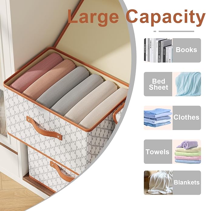 Tuza 4 Pack Fabric Storage Bins - Image 4