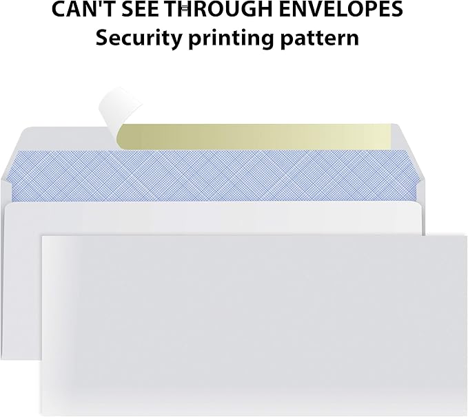 #10 Envelopes Letter Size Self Seal | 500 Business Mailing Security Peel and - Image 3