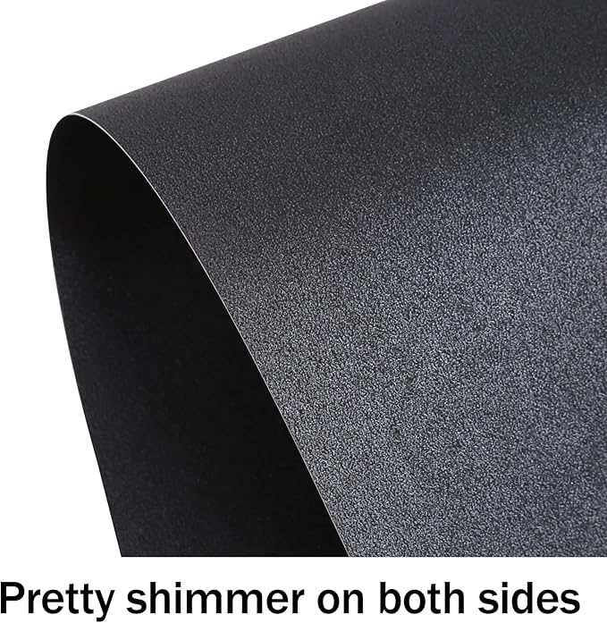 24 Sheets Black Shimmer Cardstock 8.5 x 11 Metallic Paper, Goefun 80lb Card - Image 3