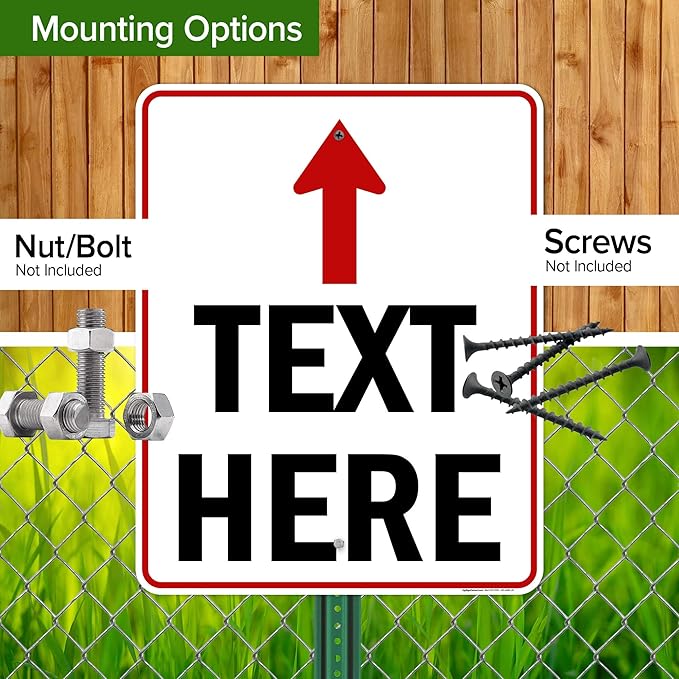 Custom Arrow, Custom Directional Sign, Up Arrow, 24x30 Inches, Rust Free .063 - Image 5