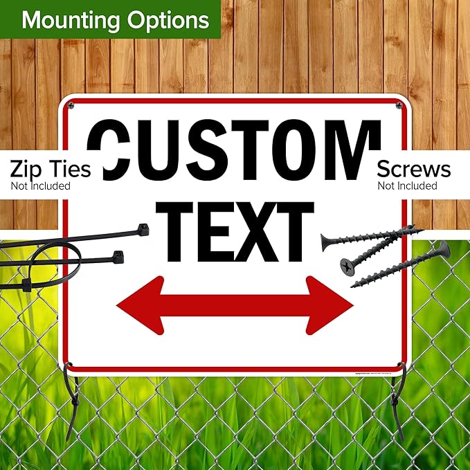 Custom Arrow, Custom Directional Sign, Two Way Arrow, 24x30 Inches, Rust Free - Image 5