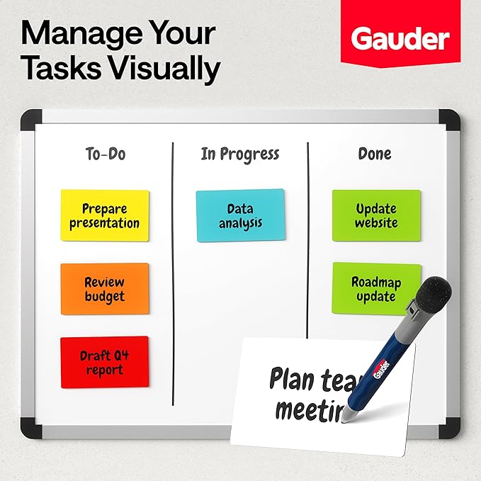 GAUDER Magnetic Dry Erase Labels | 30x Magnetic Labels | 30x Dry Erase Magnets - Image 4