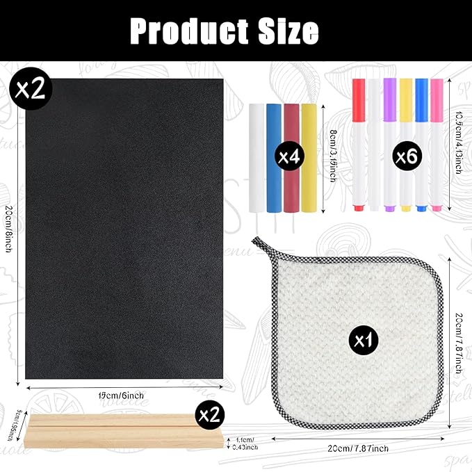 BOUBONI 2 Pack Small Chalkboard Signs - Image 2