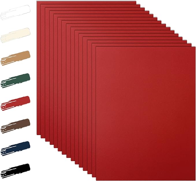 28 Sheets Christmas Red Cardstock 8.5 x 11 Craft Paper, 250gsm/92lb Heavyweight by Guakicae