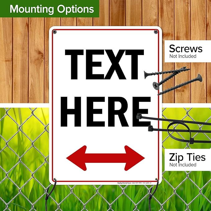 Custom Arrow, Custom Directional Sign, Two Way Arrow, 10x14 Inches, Rust Free - Image 5