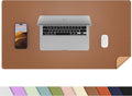 AFIING Dual-Sided Desk Pad, Natural Cork & PU Leather Large Mouse mats by AFIING