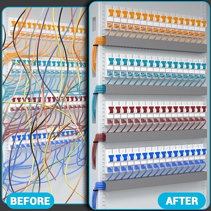 Open Slot Wire Duct Kit, 125.6" Server Rack Cable Management, Cable Management - Image 5