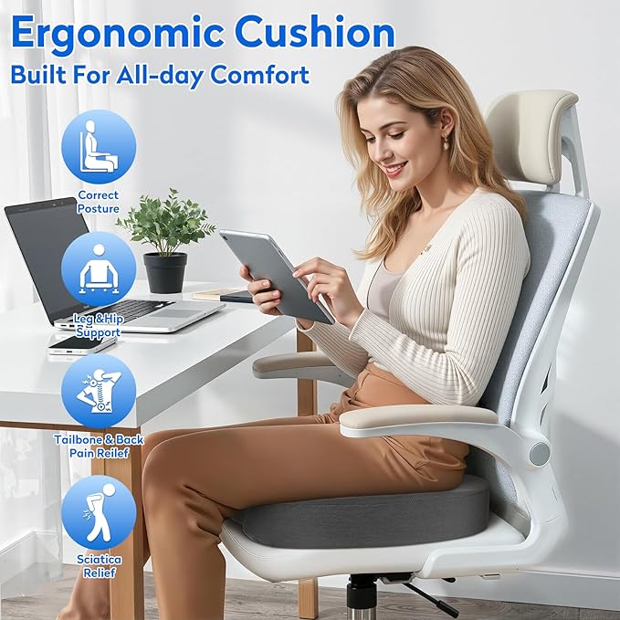XXL Seat Cushion Office Car Seat Cushion, Memory Foam Cushion - Image 7
