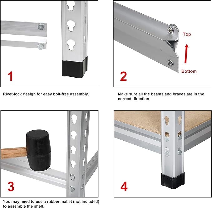 Amazon Basics 5-Tier Medium Duty Storage Shelving Single Post Press Board Shelf - Image 4