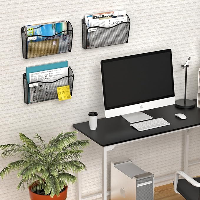BOHDK Wall File Organizer, Mesh Hanging File Organizer, Home Office - Image 6