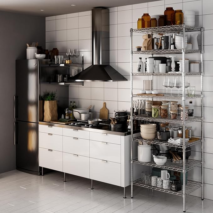 Regal Altair 21" Deep x 30" Wide x 86" Height Wire Shelving Kit | 8-Tier | NSF - Image 2