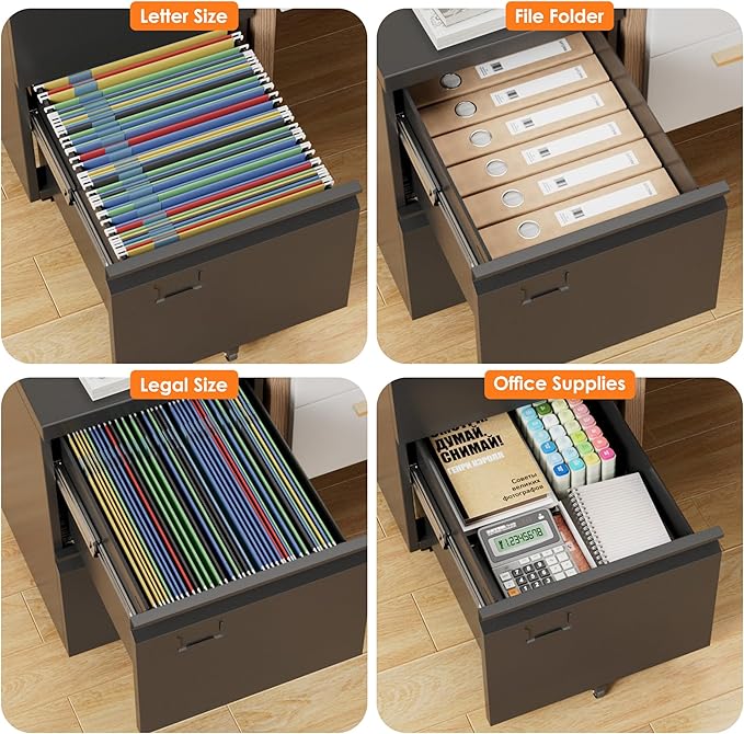 SUXXAN 2 Drawer File Cabinet - Image 5