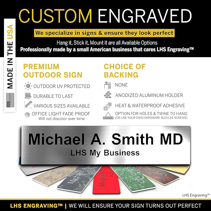 Custom Name Plate with Choice of Mounting - Image 3