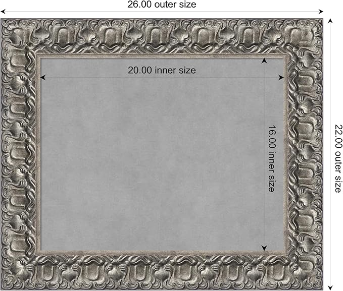 Amanti Art Silver Framed Magnetic Board 22x26 Small Vision Board - Image 4