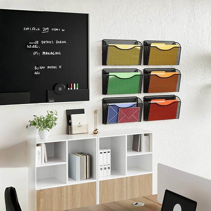 MINDEPOT Wall File Organizer, Hanging Wall Mounted File Folder Binder Holder - Image 5